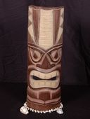 20" Tahitian Tiki Mask. Polynesian Carving. Tropical  Wall Decor. Oceanic Art (514150)