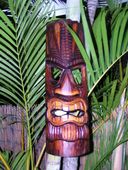 20" Tiki Mask LONO. Hawaiian Tiki of  LOVE. Polynesian Carving. Oceanic Art