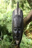20" WARRIOR CHIEF Primitive Tribal Mask.  Abstract Art