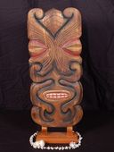 20" WARRIOR Hawaiian Tiki Shield Mask. Tropical Wall Decor. Exotic Tiki Decorations. Hawaiian gifts with aloha...
