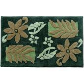 21"x 34" Hawaiian Teal Tiare Monstera Leaf Area Rug. Tropical Throw Carpet. Hawaiian Home Decor with Aloha...
