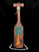 22"  Retro Hawaiiana Tiki Paddle, Palm Tree Design. Nautical Decor. Tiki Bar Sign