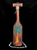 22"  Retro Hawaiiana Tiki Paddle, Palm Tree Design. Nautical Decor. Tiki Bar Sign