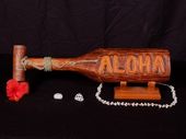 22" Vintage ALOHA Sign Hawaiian Tiki Paddle. Nautical Tiki Bar Decor