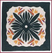 24" BIRD OF PARADISE Quilted Wall Hanging. Hawaiian Tropical Wall Decor. Hand Made Quilt