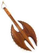 24" Hawaiian KOA WOOD Double Axe Club - Polynesian Art - Oceanic Art