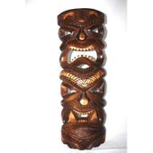 24" LOVE AND PROSPERITY TIKI MASK. INDOOR / OUTDOOR Polynesian Decor. 