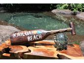 24" Vintage Style KAILUA BEACH TIKI BAR Paddle Sign. Nautical Hawaiian Luau Sign