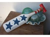 2O" USA Flag STARS AND STRIPES Tiki Paddle. Hawaiian Tiki Bar Sign. Nautical Wooden Paddle
