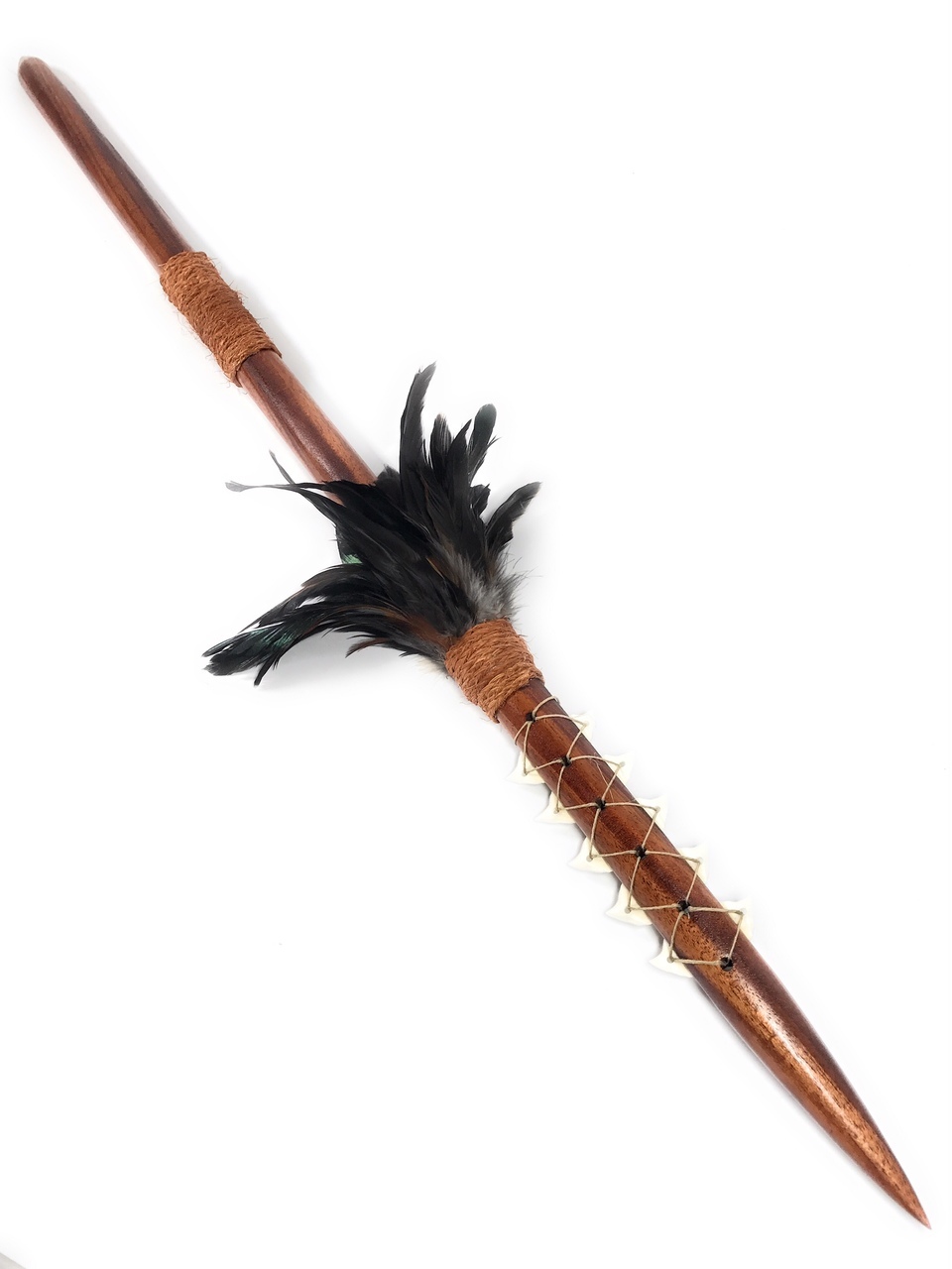 Python Spear Carved Wooden Spear