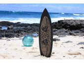 30" Wooden Surfboard w/ Swimming Turtles  - Hawaii Surf  Decor