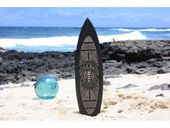 30" Wooden Surfboard w/ Tribal Turtle.  Hawaiian Surf Decor