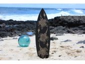 30" Wooden Surfboard w/ Turtle Ohana 30" - Hawaii Surf Decor