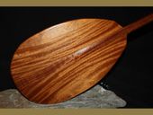 60" Classic Hawaiian Solid  Curly KOA WOOD Outrigger Canoe Paddle. Straight Shaft. Hand Carved in Hawaii. 