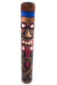 40"  Hawaiian BIG KAHUNA CHIEF  Welcome Tiki Totem. Hand Carved and Painted Tiki Sculptures. Tropical Wood Statues. Gifts with aloha...