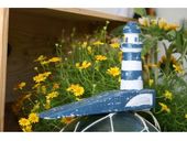 4" Lighthouse Door Stopper. Available in Red, Yellow or Blue. Nautical decor