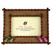 4 x 6  Vintage Bamboo Hawaiian Photo Frame. A gift with much aloha!