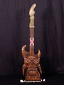 40" Hawaiian GUITAR Mask, Polynesian MUSIC Theme Wall Decor. Tropical Tiki Decorations