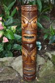 40" Love and Happiness Tiki Mask - Antique Finish