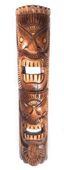 40" Love and Ocean Tiki Mask - Antique Finish