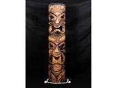 40" TALL Hawaiian LOVE AND PROSPERiTY Tiki Mask. Oceanic Art.  Tropical Tiki Decor.