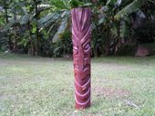 47" Hawaiian OUTDOOR TIKI KAENA - POOL Decor - HAND CARVED IN HAWAII  Tropical Wood Sculpture 
