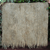4x4 (12 SHEETS) Hawaiian Tiki hut  Palm Leaf THATCH panels, Tropical luau thatching, braided roof palapas.