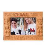  4x6 Hawaiian Tiki Carved Wood Photo Frame.  Hawaiiana Picture Frame. A Gift with much Aloha