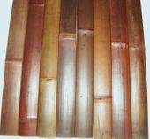 25 Mahogany Bamboo Slats 1.75" x 8ft. Tropical Bamboo Pole Splits. Bamboo Material 