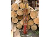 50" Extra Large Hawaiian ALOHA Hospitality Tiki Mask with Tropical Pineapple.  Tiki Decorations