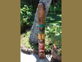 50" EXTRA LARGE  Hawaiian HOSPITALITY Tiki Tribal Mask. Pineapple Theme Decor. Polynesian Pop Culture Art.