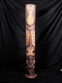 5ft TALL  Hawaiian BIG KAHUNA  Tiki Mask / Totem with built-in stand