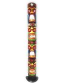 NEW!!  5ft Tall Quadruple Headed Tiki Mask 60"  with built-in stand Love Prosperity, Health, Luck 