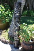  5ft TALL Triple Headed Tiki Mask with Built-in Stand - Love, Health and Prosperity - Oceanic Art 