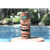 Statue Tiki En Bois De Polynésie - Grand Totem Décoratif Îles Pacifique Tahiti