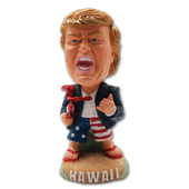  President TRUMP Surfing in Hawaii Bobble Head. Surfer Dashboard Doll