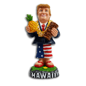  President TRUMP with Pineapple and Tiki  Bobble Head Dashboard Doll. 
