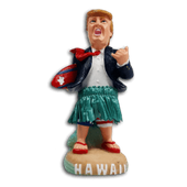 President TRUMP Surfer Dashboard Doll. Hawaiian Bobble Head. 