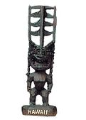 7" HAWAIIAN AKUA KA'AI TIKI GOD statue. Polynesian Hapa Wood Sculpture, Ancient Tiki Collection Carving, Oceanic Art