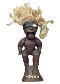 7" HAWAIIAN AMAKUA Tiki Statue. Polynesian Hapa Wood Sculpture, Ancient Tiki Collection, Oceanic Art.  Gifts with Aloha...