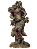 7" HULA GIRL DANCING Tiki Statue, Polynesian Sculpture, South Pacific HAPA Wood Carving, Oceanic Art. Hawaiian Gifts with Aloha.