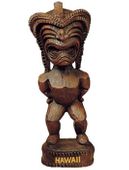 7" LUCKY TIKI Statue. Polynesian Hapa Wood Sculpture, Ancient Tiki Collection, Oceanic Art. Gifts with Aloha...