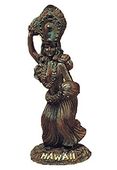 7" TAHITIAN DANCING GIRL TIKI Statue. Polynesian Hapa Wood Sculpture, Ancient Tiki Collection, Oceanic Art. Gifts with Aloha...