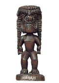 7" TEMPLE Tiki statue. Polynesian Hapa Wood Sculpture, Ancient Tiki Collection Carving, Oceanic Art
