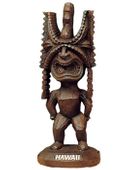7" THE WINNNER Tiki Statue, Polynesian Sculpture, South Pacific  HAPA Wood Carving, Oceanic Art. Hawaiian Gifts with Aloha.
