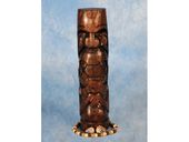 8'' Hawaiian KAILUA Tiki Totem. Polynesian wood Sculpture. 