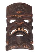 8" Hawaiian  LUCKY Tiki Mask. Polynesian wall Decor. Oceanic Art. Gifts with aloha...