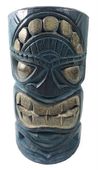 8" Hospitality Tiki Mask. Blue Finish. Hawaiian Tropical Tiki Decoration.