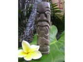 8" KAILUA Hawaiian Tiki Statue. Polynesian hand Carved Wood Sculpture. Oceanic Art