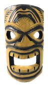 8" Laughing - Celebrating Life -  Tiki Mask. Hand Carved Hawaiian Decor